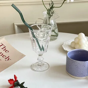 Skleněná brčka na pití | designová brčka, stylová brčka - 1ks vlna Aqua