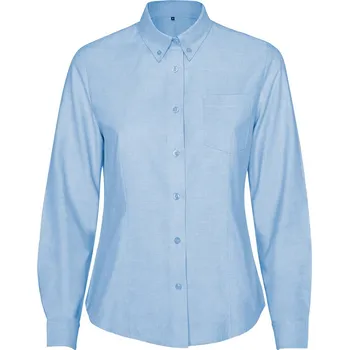 Dámská košile Dámská košile s dlouhým rukávem Oxford nebesky modrá (10) 3XL