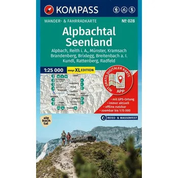 Cestování KOMPASS Wanderkarte 028 Alpbachtal, Seenland 1:25.000