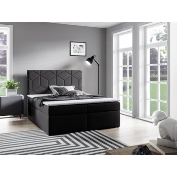 Postel Eka Kontinentální čalouněná postel BOX - Trinity (90x200 cm) Barva látky Trinity: (2316) Černá