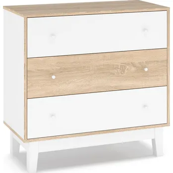 Komoda Komoda PATRICIA 3S, bílá/dub sonoma