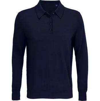 Dámský svetr Pánský polo svetr Stefan night blue S