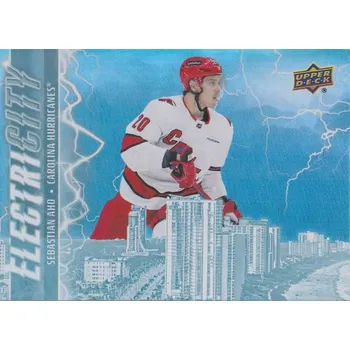 Sběratelská karetní hra insert karta SEBASTIAN AHO 24-25 UD Ser. 2 ElectriCity číslo EC-15