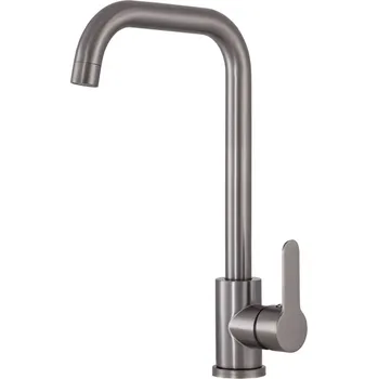 Vodovodní baterie Gamma Steel, stojánková dřezová baterie h-320, grafitová, GMA-BSK2-GM