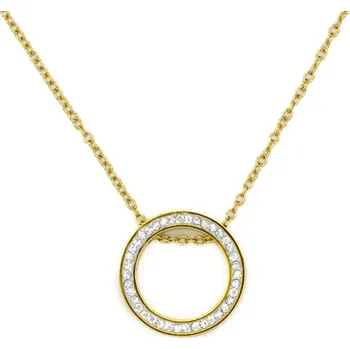 Řetízek BRUNOshop.cz Náhrdelník KROUŽEK s kamínky GOLD