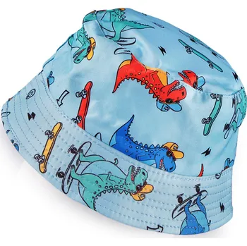 Klobouk Dětský / chlapecký letní klobouk dinosaurus, barva 3 modrá azuro