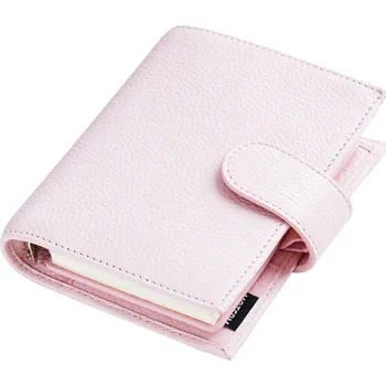 Diář Kožený diář s kroužky na plánování | plánovací diář, kožený zápisník - Oblázkový křemen