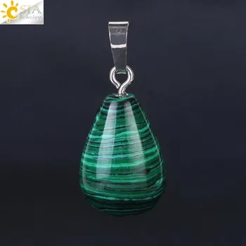 Přívěsek Přívěsek z kamene ve tvaru kapky | přívěsek kámen, přívěsek - Malachit