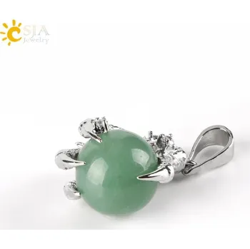 Přívěsek Přívěsek dračí spár s minerálem | přívěsek na krk, ochranný amulet - Zelený avanturín
