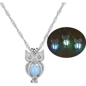 Náhrdelník Svítící náhrdelník s přívěskem | dámský náhrdelník, svítící želva - 09 , Modrý