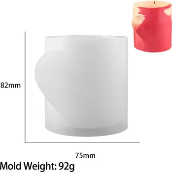 Forma na odlévání Silikonová forma na beton srdce | forma na sádru, forma na pryskyřici - 01