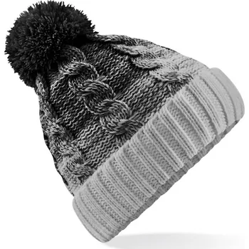 Čepice Pletená čepice "Ombré" B 459 black-light grey onesize