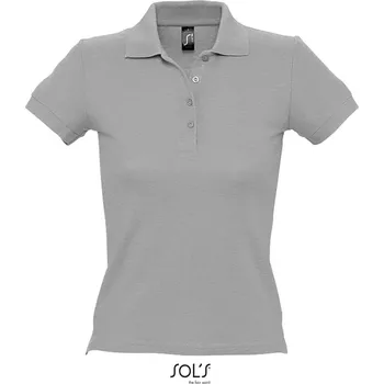 Dámské tričko Dámské piqué polo People grey melange XL