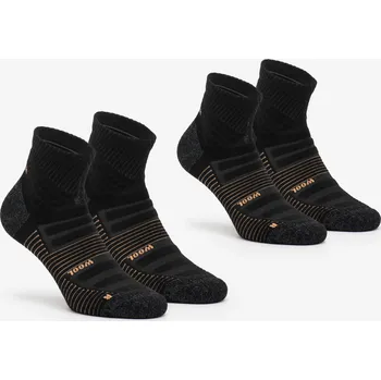 Pánské ponožky QUECHUA Turistické polovysoké ponožky Hike 900 2 páry 39/42 ORANŽOVÁ|ČERNÁ