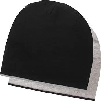 Čepice Zimní čepice Contrasting jersey černá-světle šedá (03ba) UNI