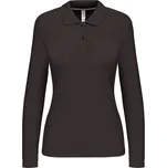 Dámské piqué polo s dlouhým rukávem K 244 dark grey XL