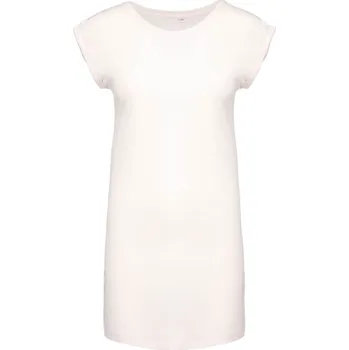 Dámská móda Tričkové šaty K 388 off white L/XL