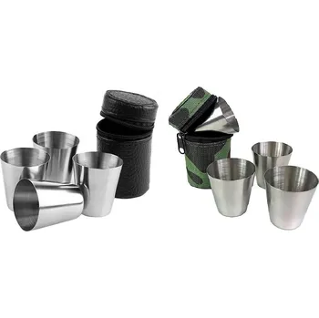 ČÍNA Sada hrnků (štamprle) 4 kusy nerez 30ml Varianta: maskovací obal