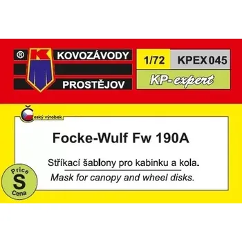 Plastikový model Kovozávody 1/72 Canopy&wheel mask Focke-Wulf Fw 190A