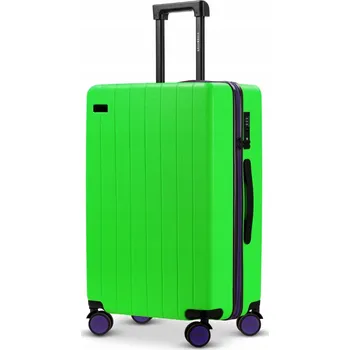 Kufr Velký, Tichá a Otočná Kolečka 360°, Zámek TSA, ABS, Zelený