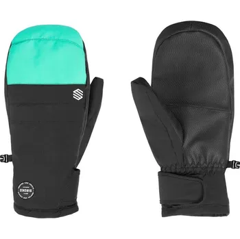 Rukavice SIROKO Zimní palčáky na snowboard a lyže PITZTAL Turquoise Černá XS MODRÁ|ČERNÁ