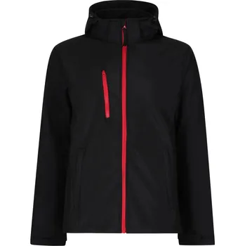 3-vrstvá softshellová bunda s kapucí "Venturer" TRA 701 black-classic red M