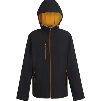 2-vrstvá softshellová bunda "Navigate" TRA 705 black-orange pop M