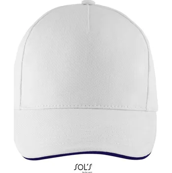 Kšiltovka 5 panelová sandwich kšiltovka Long Beach white-french navy onesize