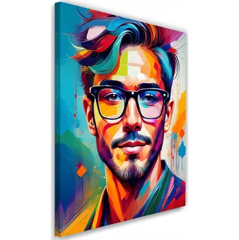 Obraz Obraz na plátně , Moderní Muž brýle, móda 60x90