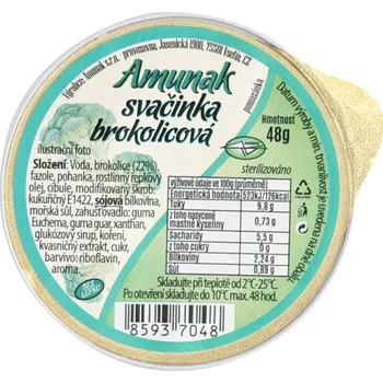 Rostlinná pomazánka Svačinka brokolicová 48g Amunak bez lepku 5779