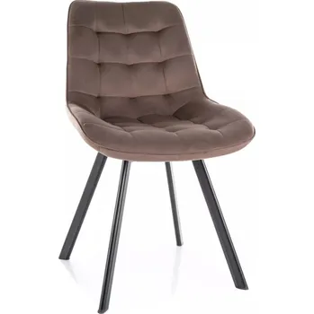 Jídelní židle MONTI velvet černý rám / cappuccino bluvel 38