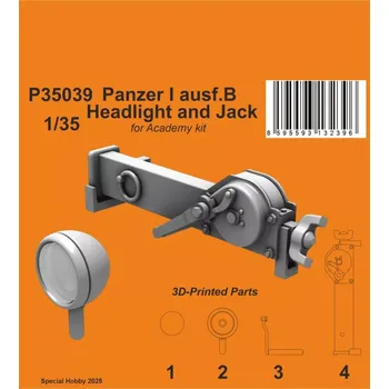 Plastikový model CMK 1/35 Panzer I Ausf.B - Headlight and Jack (ACAD)