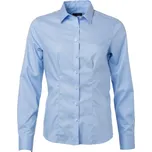 Mikro keprová halenka s dlouhým rukávem JN 681 light blue S