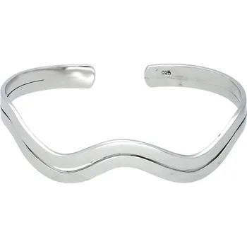 Módní doplněk Goldstore Stříbrný pevný náramek dvě linie Váha: 17.51 g