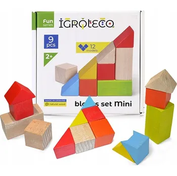 ostatní stavebnice SADA DŘEVĚNÝCH STAVEBNICE SKLÁDÁNÍ TVARY BARVY