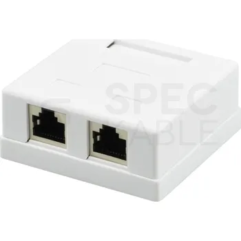 Rozvaděč Zásuvka NEKU CAT5E FTP 2 x RJ45 na omítku bílá 37N241005