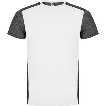 Dámské oblečení Pánské sportovní tričko Zolder bílá -černá melírová (01243) M