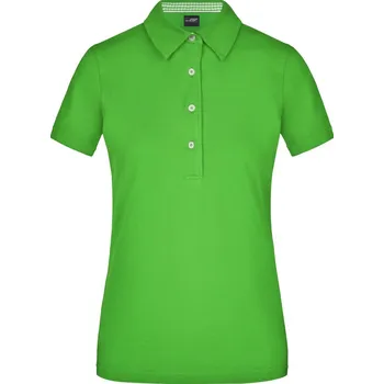 Dámské tričko Dámské piqué polo "Plain" JN 969 lime green-lime green-white XXL