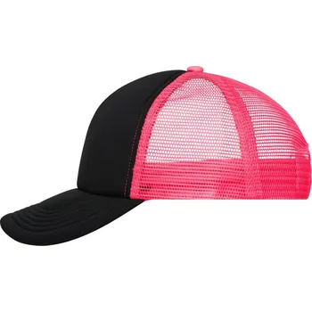 Kšiltovka 5 panelová polyesterová síťovaná kšiltovka MB 70 black-neon pink onesize