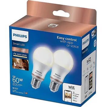 Žárovka SADA 2x LED Stmívatelná žárovka Philips A60 E27/8W/230V Wi-Fi