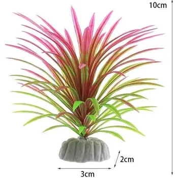 Akvaristika Umělé akvarijní rostliny pro dekoraci | akvarijní dekorace | umělé rostliny - HNĚDÉ ČERVENÉ