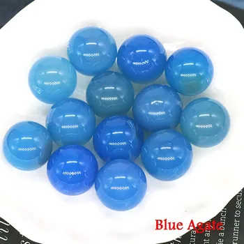 Minerální kuličky pro harmonii a energii | přírodní korálky | polodrahokamy - Modrý achát , 50 KS