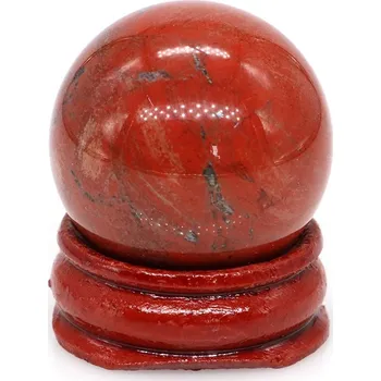 Kamenná minerální koule 30 mm | přírodní kámen | masážní koule - Červený jaspis , 5 KS