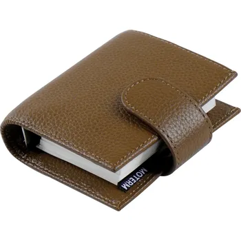 Diář Kožený diář s kroužky na cesty | kožený zápisník | malý diář - Oblázková čokoláda