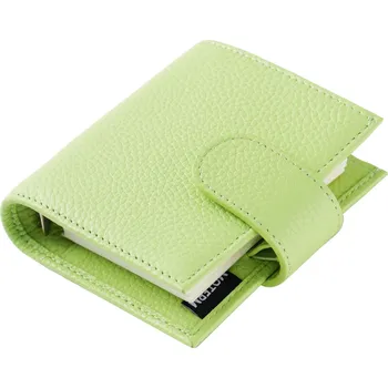 Diář Kožený diář s kroužky na cesty | kožený zápisník | malý diář - Oblázkový meloun