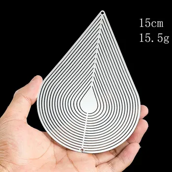 Vodní kapka otočná dekorace z nerezové oceli | zahradní dekorace, venkovní dekorace - 5,9 palce