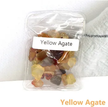 Dekorace do akvária Přírodní krystalové kameny pro dekorace, akvária, šperky | dekorace do akvária | přírodní kameny - Achát žlutý , 20 g se sáčkem