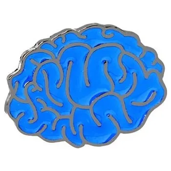 Barevný odznak s lékařským motivem | kovový odznak | lékařský šperk - Mozek