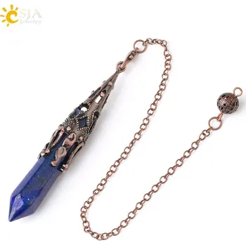 Náhrdelník Kyvadlový náhrdelník nejen pro věštění | věštecké kyvadlo, kyvadlo z minerálu - Lapis lazuli