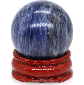 Kamenná minerální koule 30 mm | přírodní kámen | masážní koule - Modrý sodalit , 5 KS